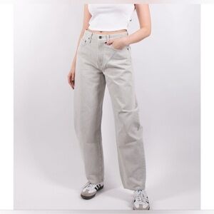 Agolde Light Gray Balloon Barrel Jeans